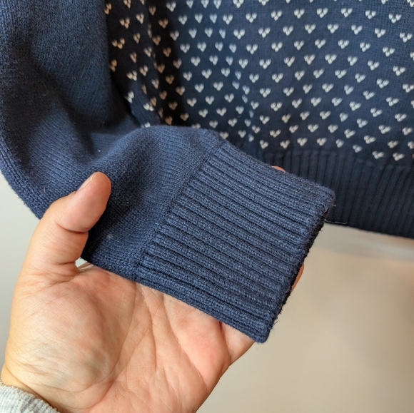 Dockers Men's Medium Knit Navy White Snowflake Winter Sweater Christmas Office - Picture 5 of 9